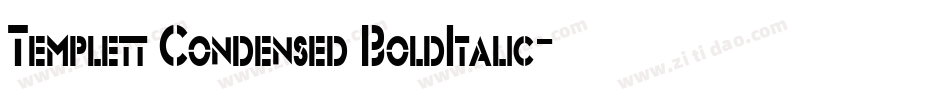 Templett Condensed BoldItalic字体转换